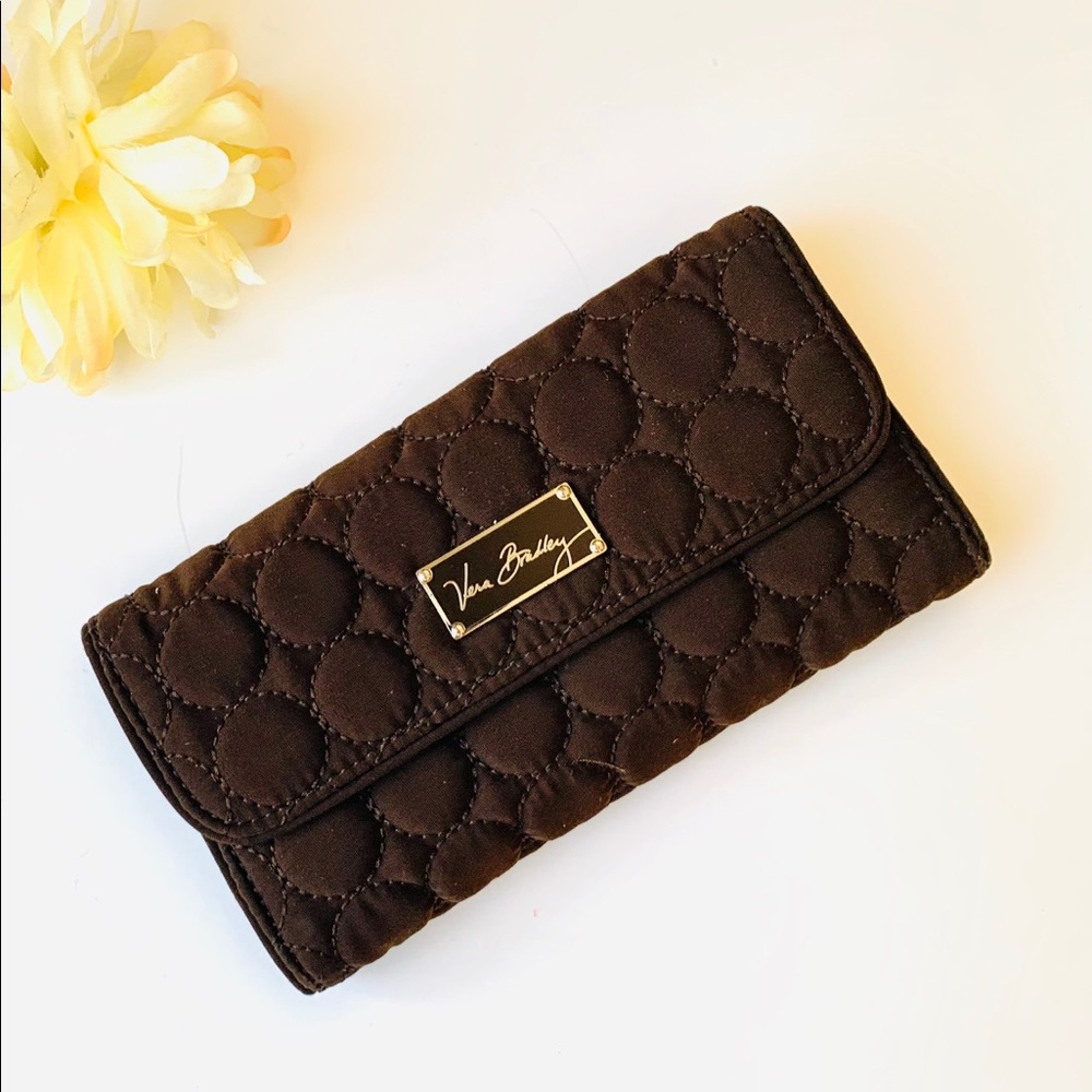 Vera Bradley Brown Checkbook Wallet